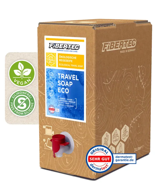 fibertec-travel-soap-eco-3-in-1-reiseseife-papaya-3l-vegan image 1