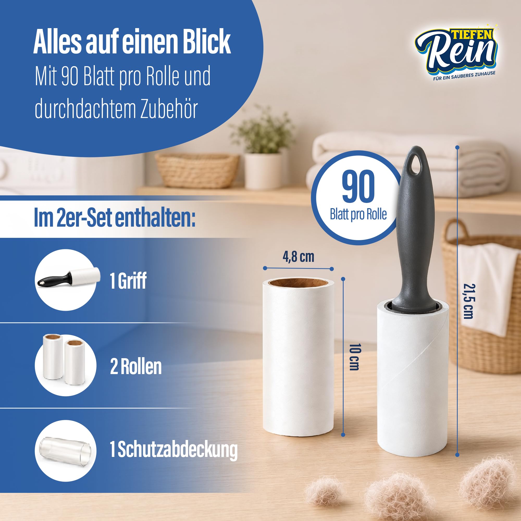 tiefenrein-fusselrolle-tierhaare-kleidung-2-rollen-180-blatt image 6