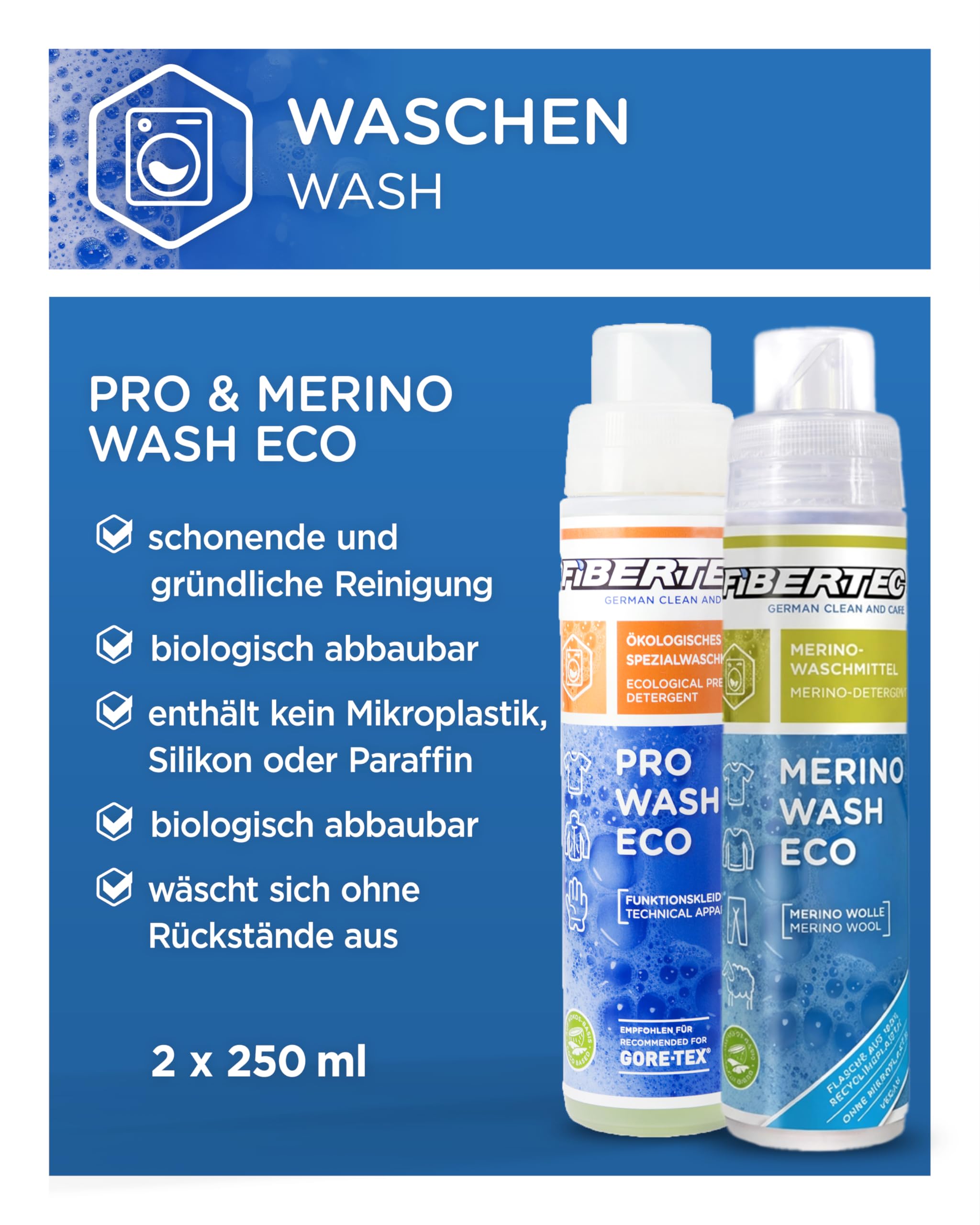 fibertec-pro-wash-eco-merino-wash-eco-waschmittel-2x250-ml-biologisch-abbaubar image 3