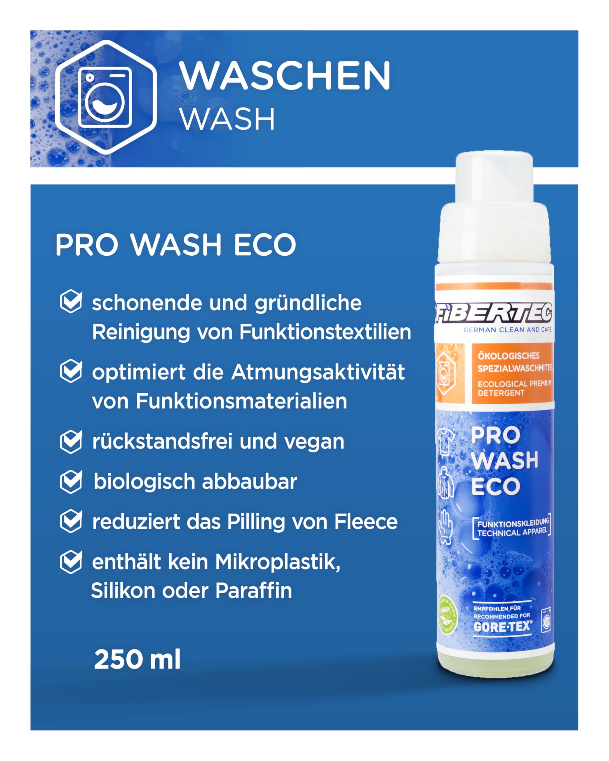 fibertec-waschen-pro-wash-waschmittel-funktionskleidung-250ml image 2