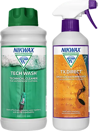 nikwax-hardshell-duo-pack-tech-wash-tx-direct-spray-on-pflegeset image 1