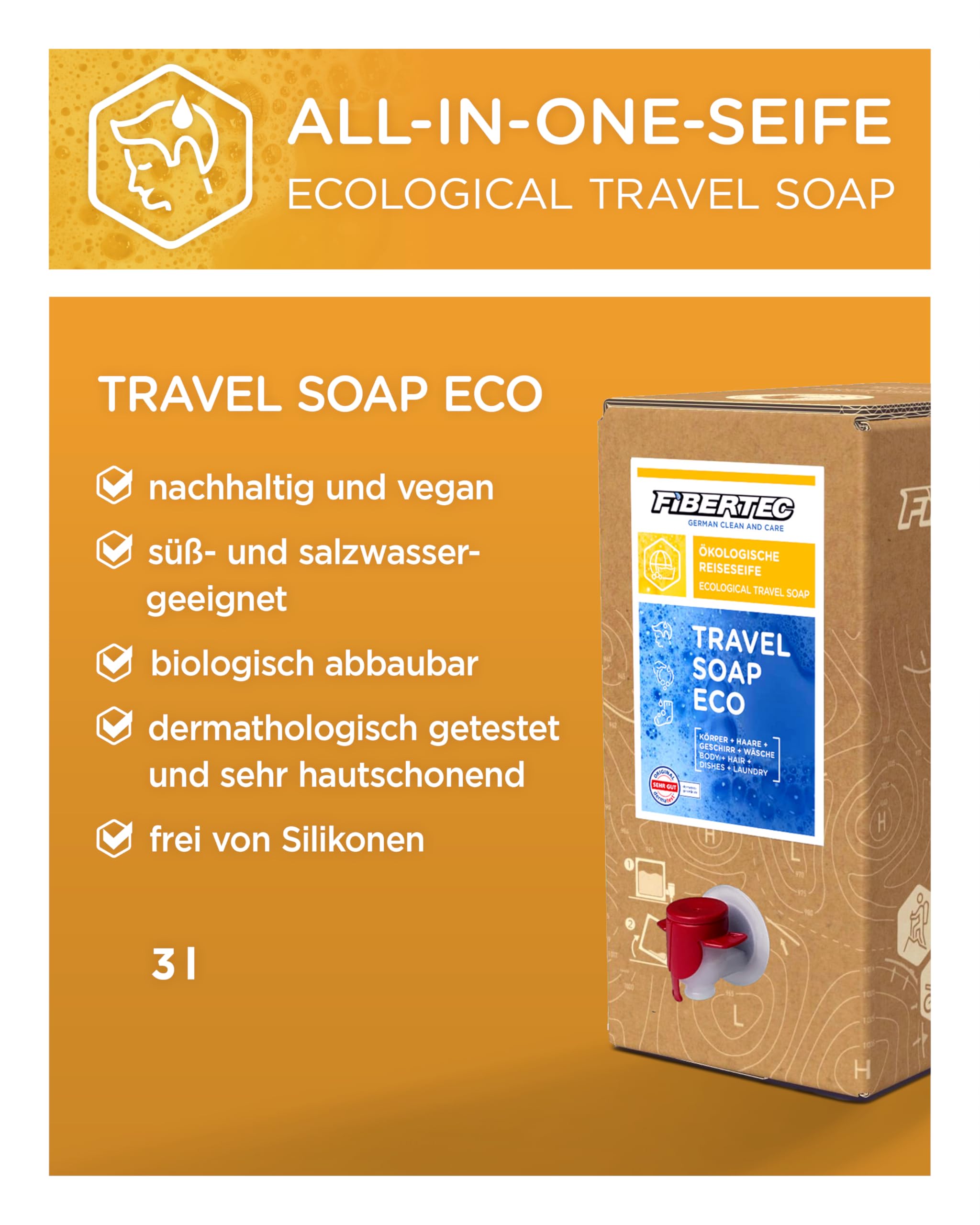 fibertec-travel-soap-eco-3-in-1-reiseseife-papaya-3l-vegan image 3